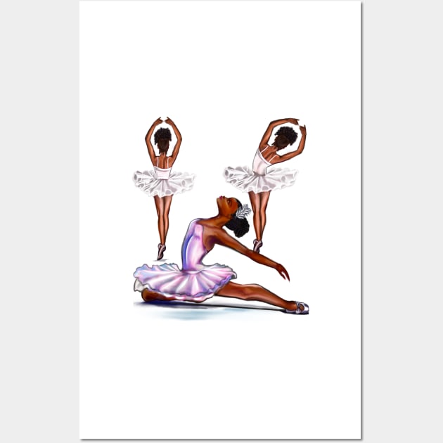 African American  ballerina -#010 brown skin ballerinas. Top 100 best ballet gifts Wall Art by Artonmytee